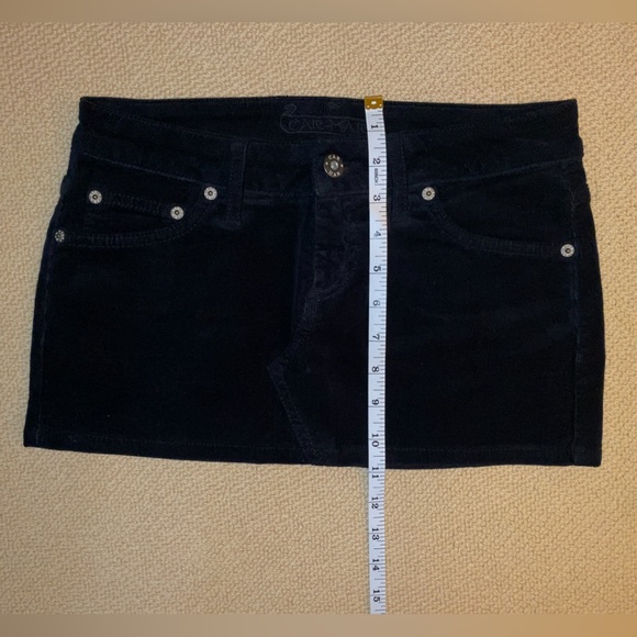 Carmar Black Corduroy Mini Skirt size 23 - Picture 4 of 6